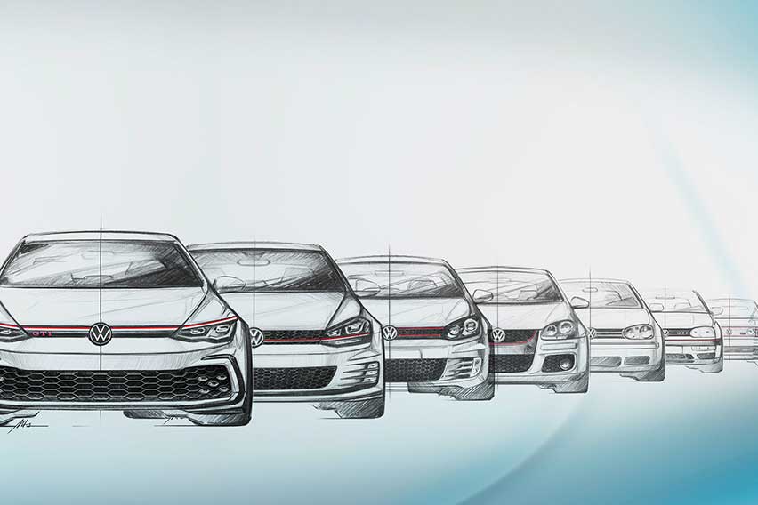 Eight-generations-of-Golf-GTI-faces