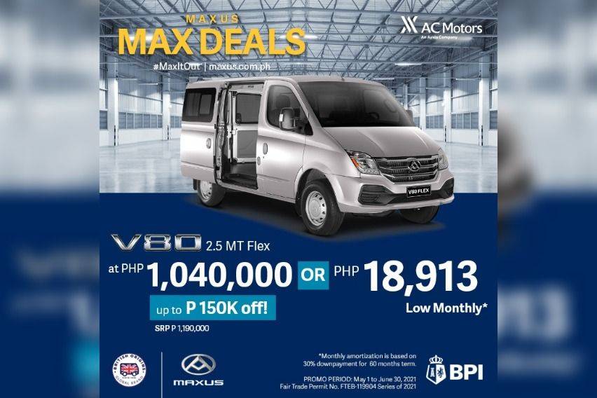 Maxus V80 June promo