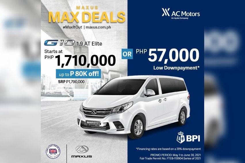 Maxus G10 June promo