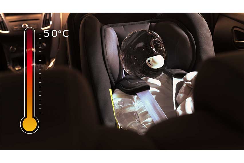 Ford melts ice in cars to show Rear Occupant Alert's importance