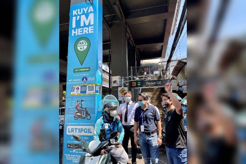 Designated stops for Angkas at LRT1 stations