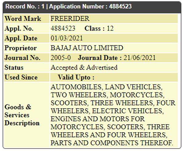 Bajaj freerider