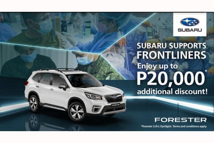 P20K off the Subaru Forester this month for frontliners Forester-for-Frontliners