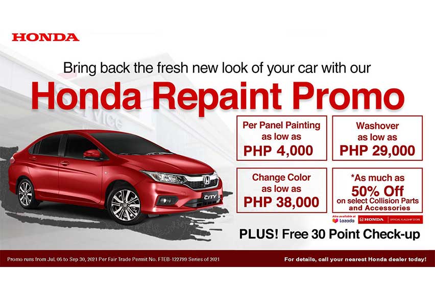 Honda offers washover and repaint promos for the month of July honda-repaint-promo