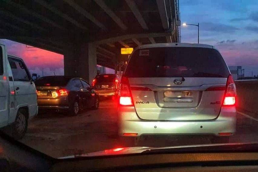 Traffic at Skyway Stage 3 Quezon Ave on-ramp