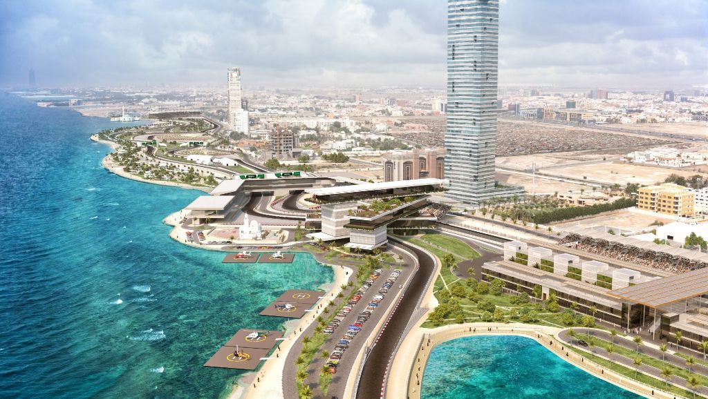 LOOK: Renderings of F1 Jeddah Street Circuit’s pit and team building Saudi Arabia Grand Prix track rendered photo