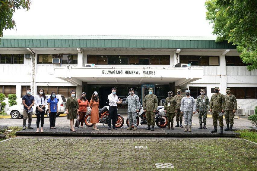 Delbros Group handover of KTM motorcycles to AFP