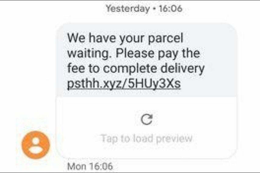 Phishing via SMS