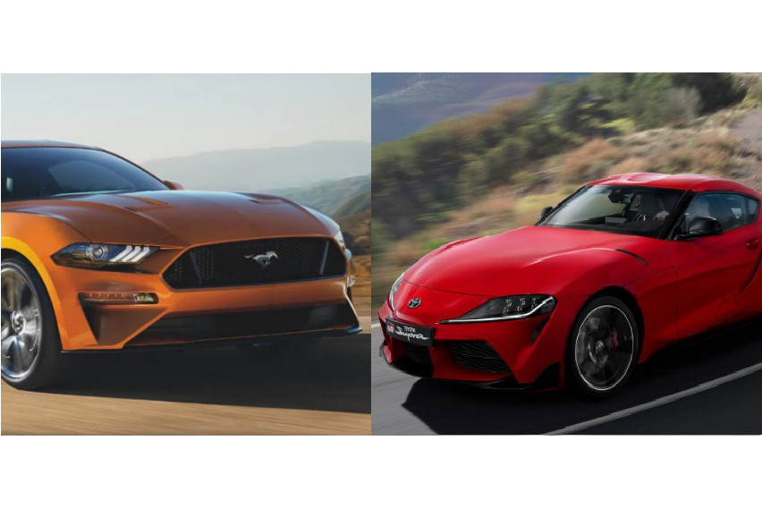 Sports car skirmish: Toyota GR Supra vs. Mustang GT ford mustang gt vs toyota gr supra