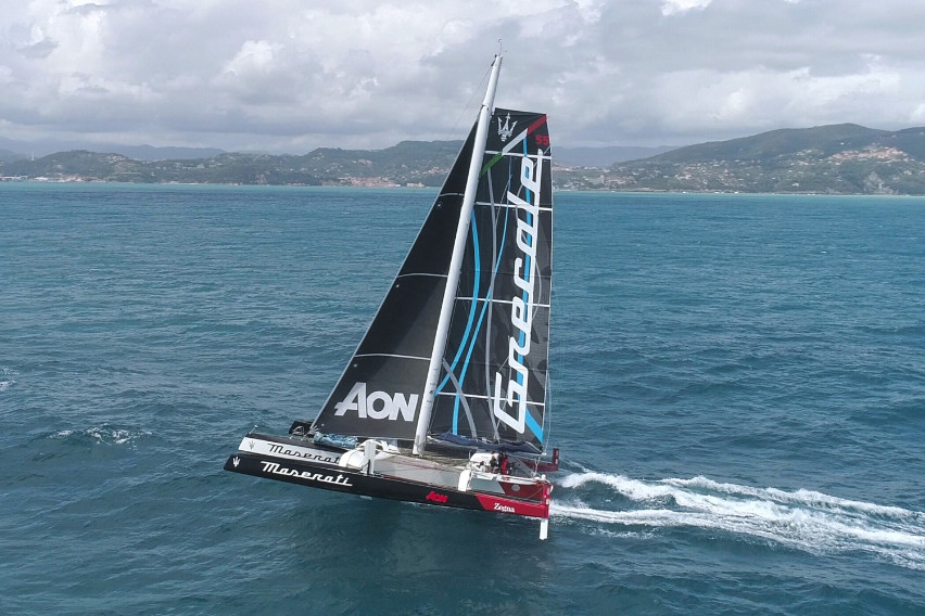 Showboat: Maserati reveals name of upcoming SUV through Multi 70's mainsail maserati-grecale-on-maserati-multi-70-1