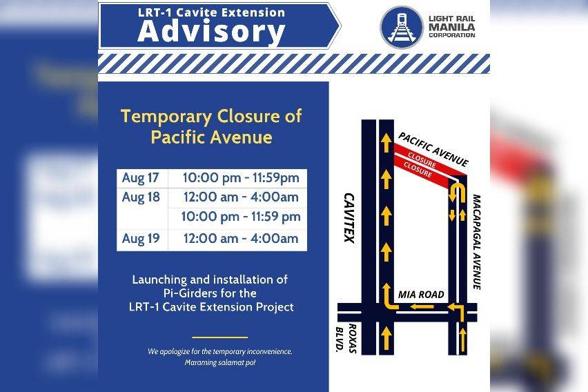 Pacific Avenue temporary closure