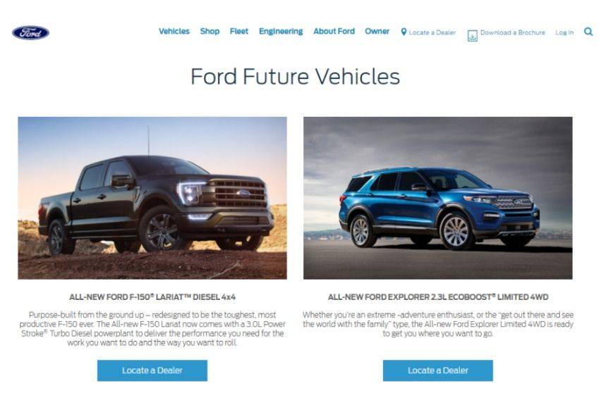 Ford Coming soon page