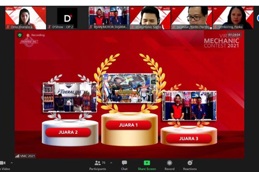 Sari Jaya Motor Bali Sabet Juara di Federal Oil Virtual Mechanic Contest 2021 Sari Jaya Motor Bali Sabet Juara di Federal Oil Virtual Mechanic Contest 2021