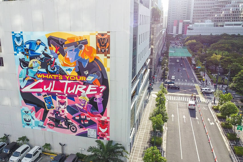 Yamaha mural featuring Mio campaign