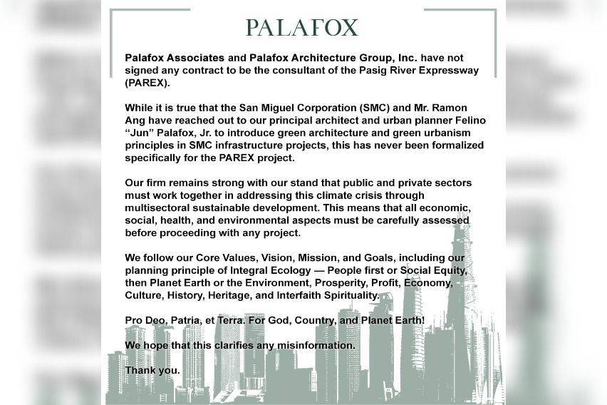 Palafox Facebook page post