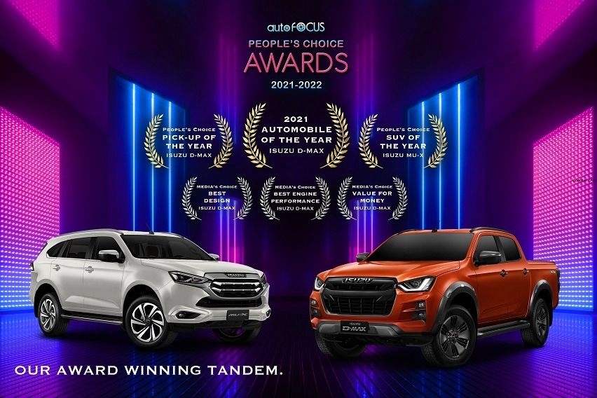 Isuzu bags accolades at 2021-2022 Auto Focus People's Choice and Media Choice Awards Isuzu D-Max and Isuzu-mu-X