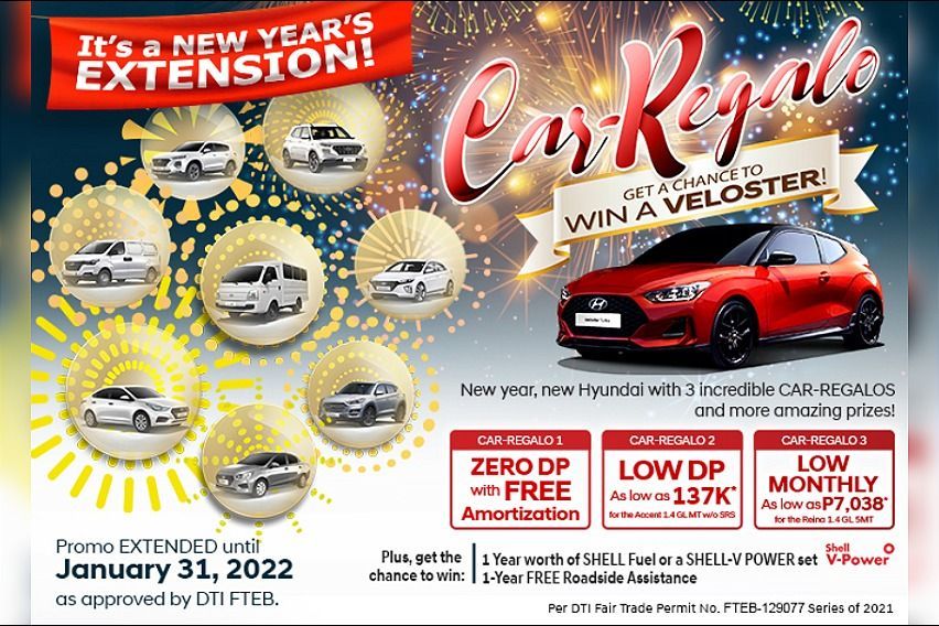 The Hyundai Car Regalo promo is only until today