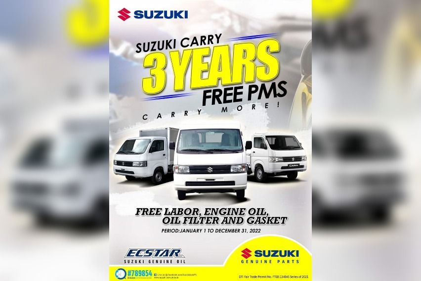 Suzuki PH offers 3-year free PMS for Carry Suzuki PH offers 3-year free PMS for Carry