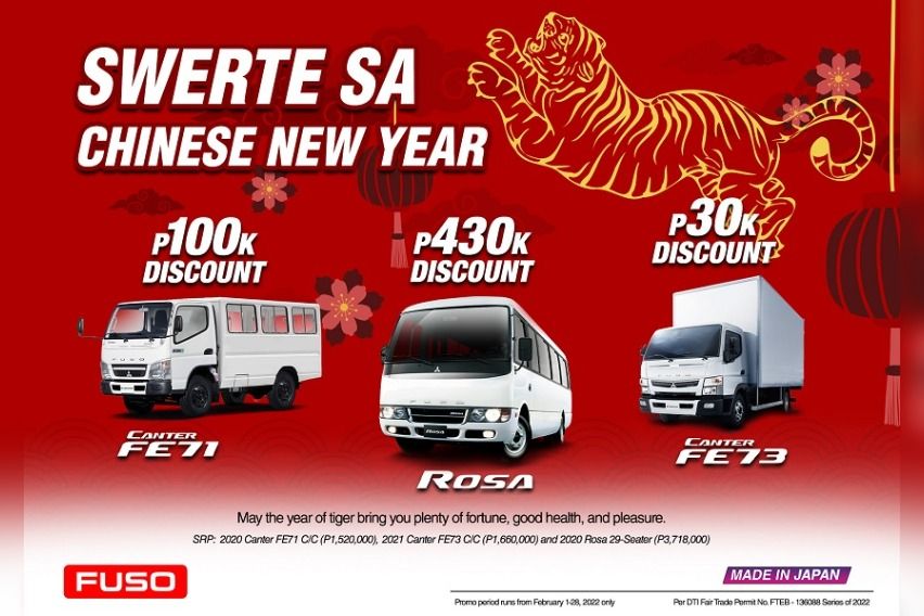 Fuso PH offers big discounts in CNY 2022 promo Fuso PH offers big discounts in CNY 2022 promo
