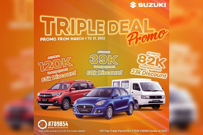 Suzuki PH welcomes month with ‘Triple Deal Promo’ Suzuki PH Triple Deal Promo