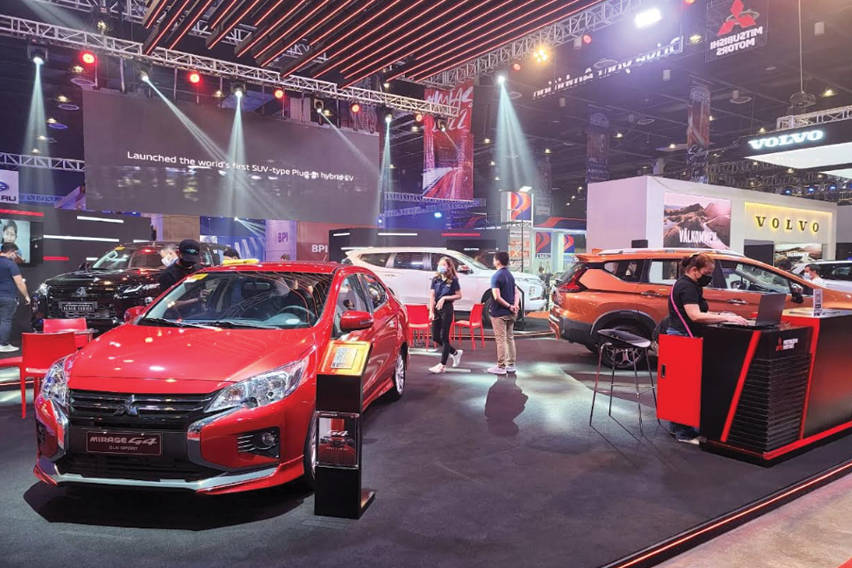 Mitsubishi booth at the 2022 Manila International Auto Show