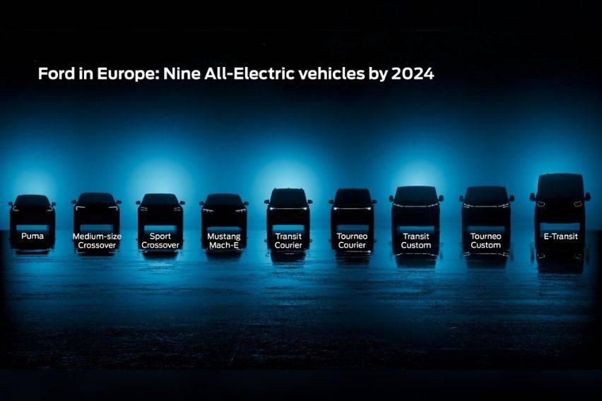 Ford of Europe all-electric lineup