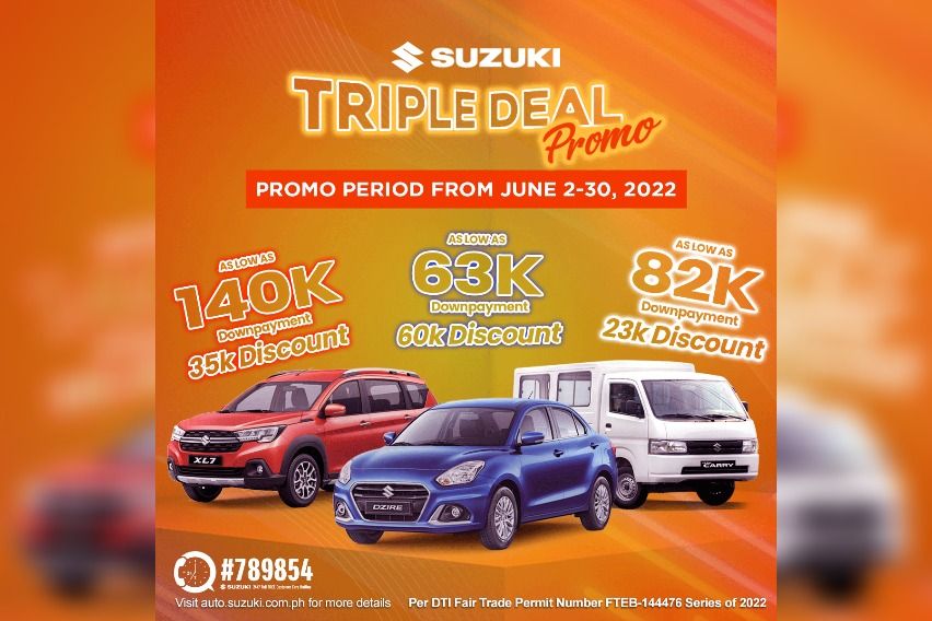 Suzuki PH extends ‘Triple Deal Promo' Suzuki PH Triple Deal Promo for June 2022