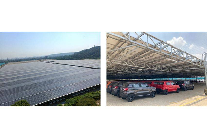Solar panels at Manesar facility