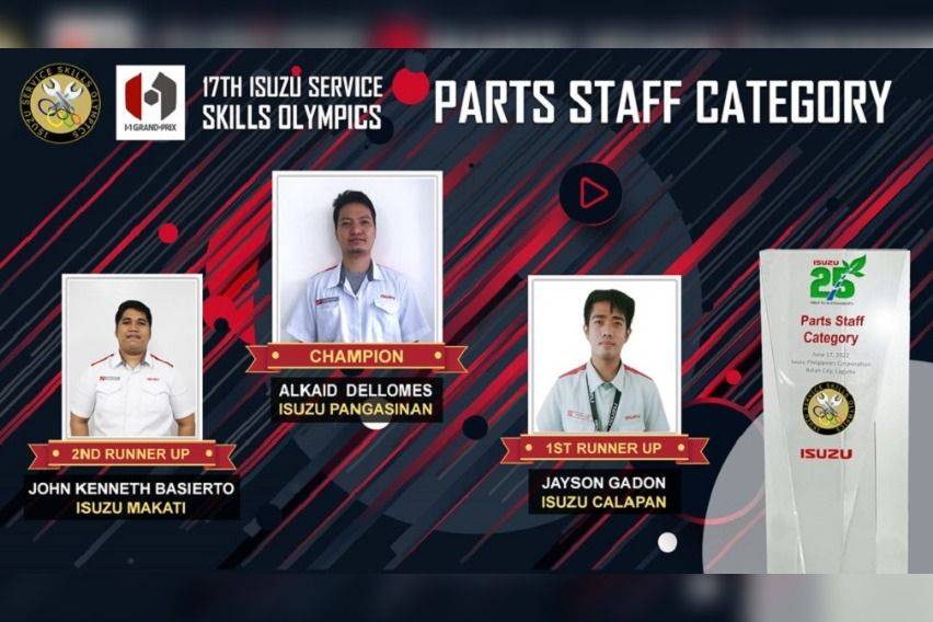 Isuzu Parts Staff winners