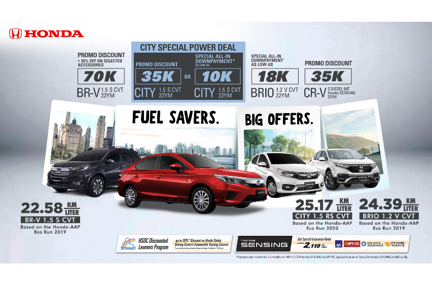 Honda Cars rolling out ‘Fuel Savers, Big Offers’ promo honda fuel savers big offers