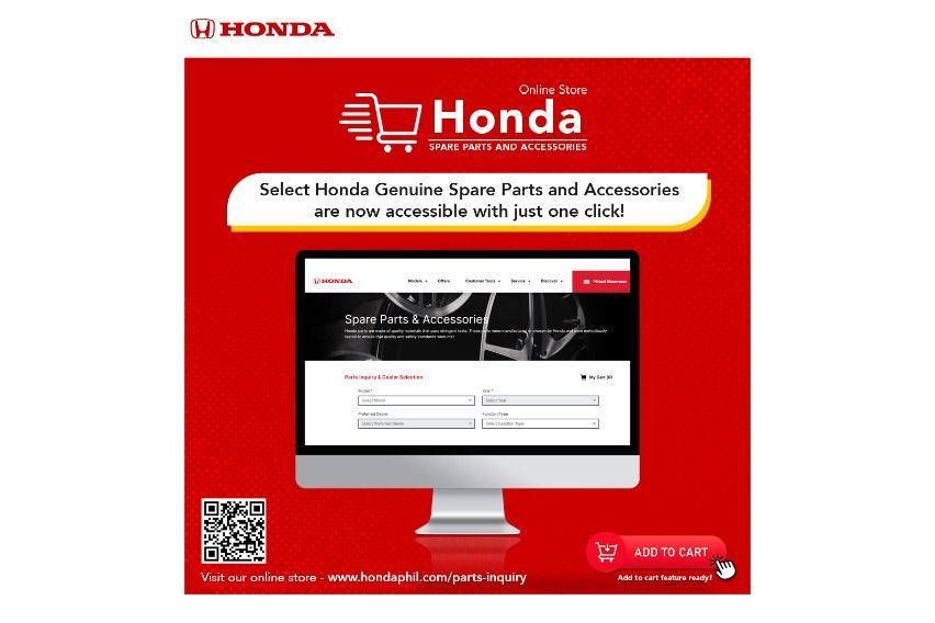Honda Cars PH launches parts and accessories online shop