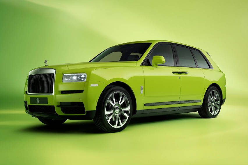 rolls-royce inspired by fashion lime green