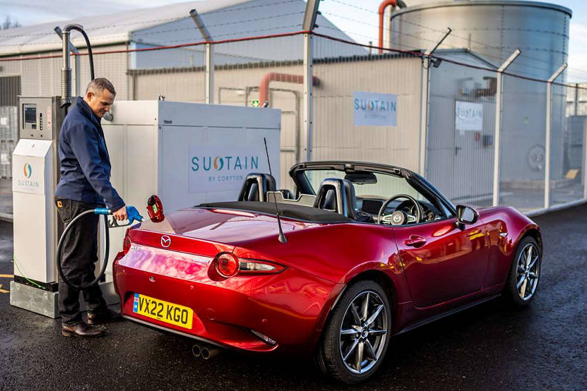 mazda mx-5 with sustainable fuel 1