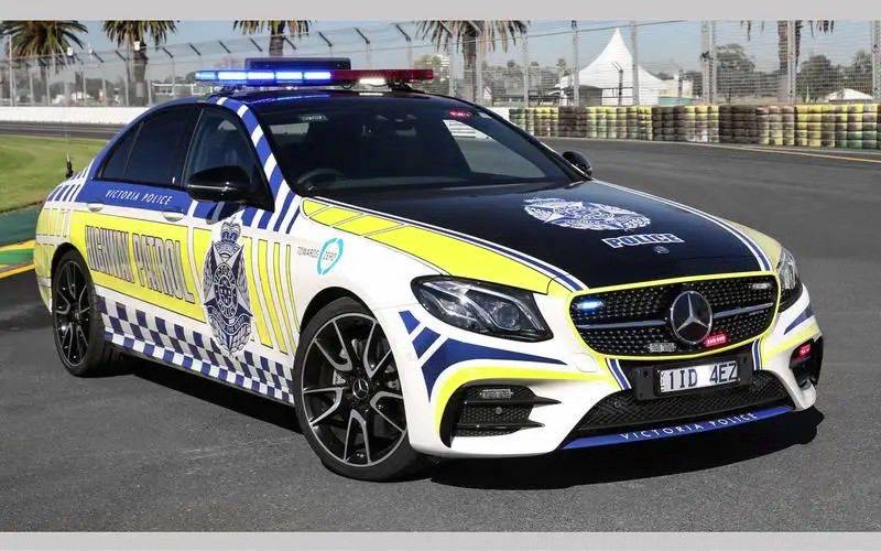 Mercedes police car