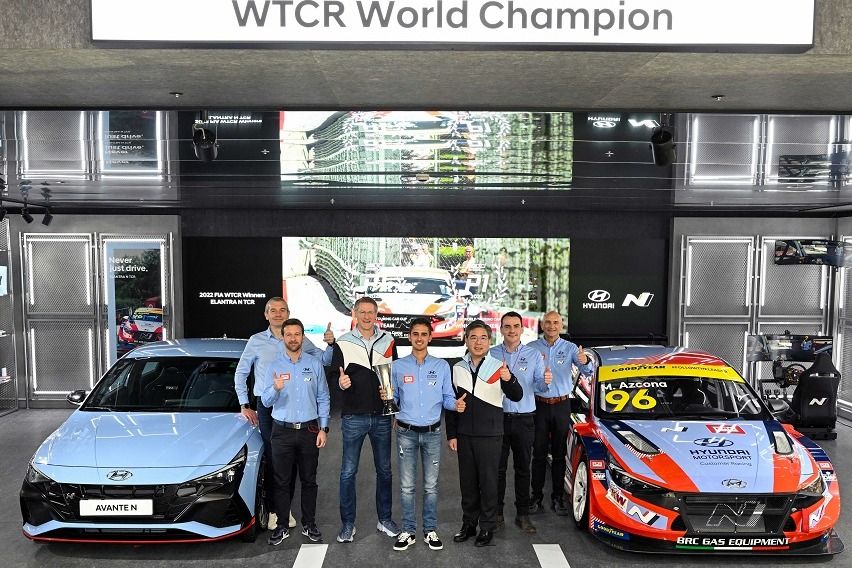 Hyundai Motor Celebrates Double Victories in WTCR 2022 with Exhibition and Employee Events