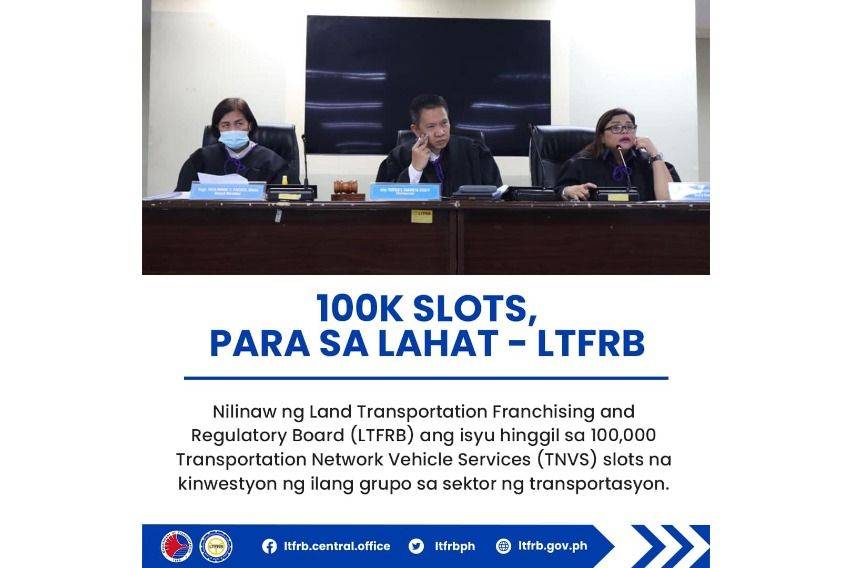 LTFRB TNVS franchise statement