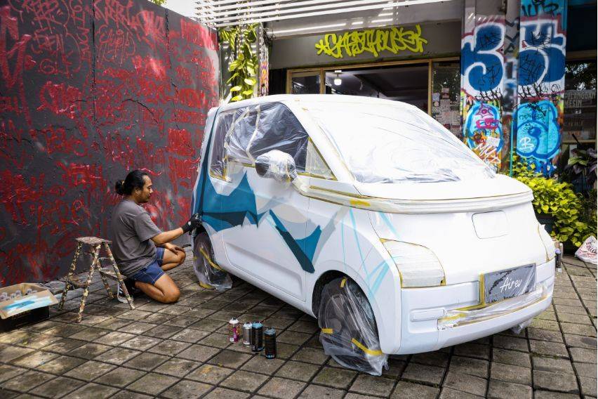 Wuling Air ev graffiti