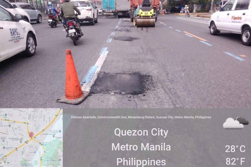 DPWH Patch Works MC Lane Commonwealth Ave