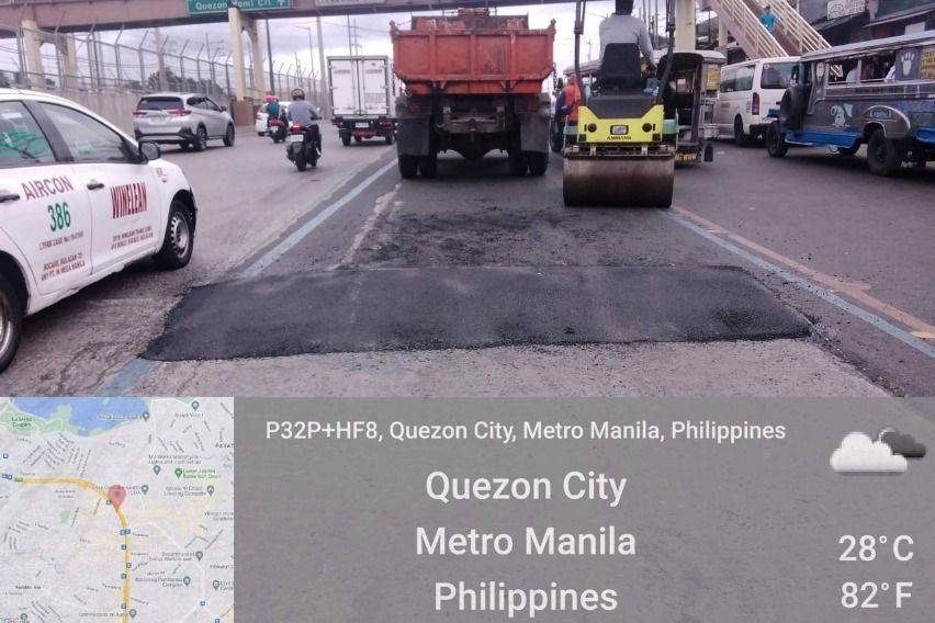 DPWH Patch Works MC Lane Commonwealth Ave
