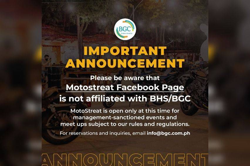 MotoStreat closed to public until further notice