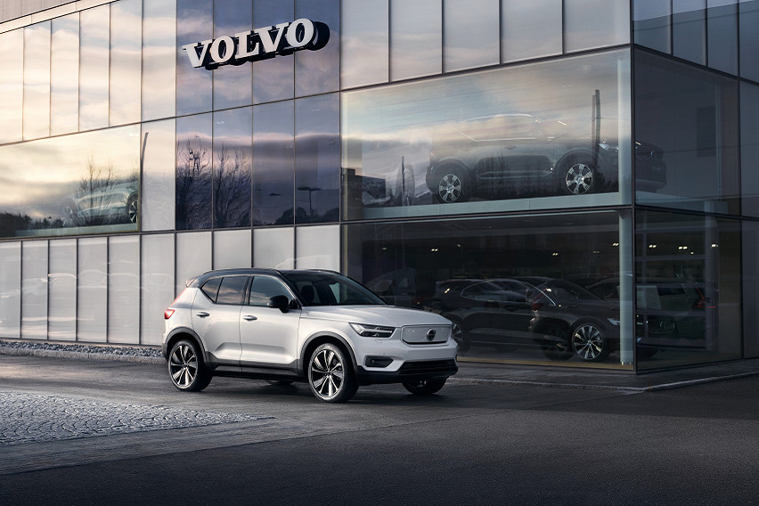 Volvo highlights electrification efforts volvo facade