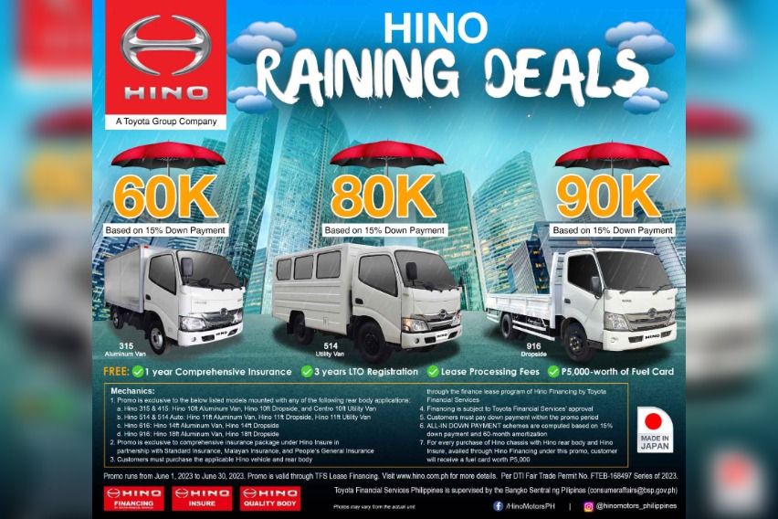 Hino PH launches ‘Raining Deals’ Promo Hino PH launches ‘Raining Deals’ Promo