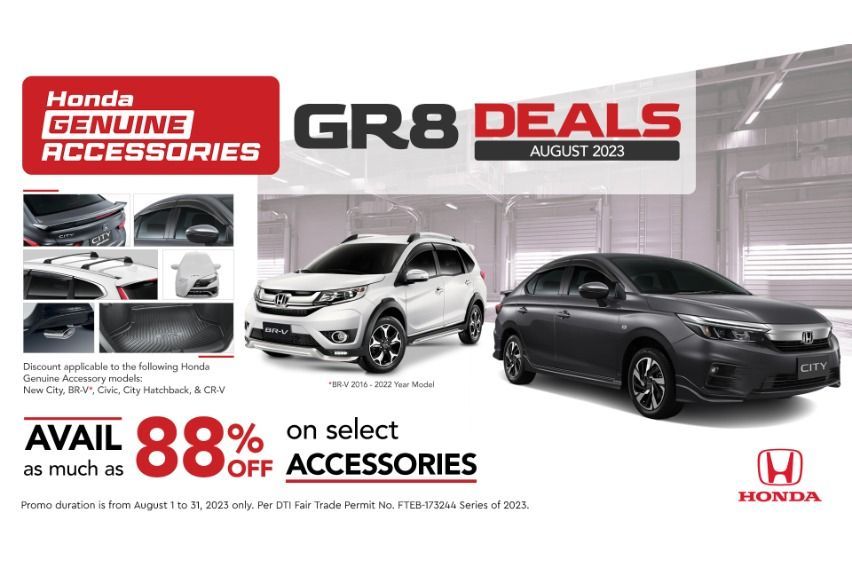 Honda Cars PH offers up to 88% savings on accessories this month