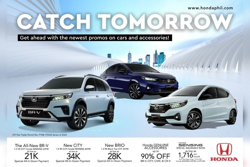 Honda Cars PH promo slaps enticing deals on BR-V, City, Brio Supporting Photo - Exclusive Offers in “Catch Tomorrow” September Promo for New City, New Brio, and All-New BR-V (1)