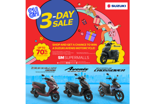 Suzuki, SM Supermalls to raffle off Avenis in 3-day sale
