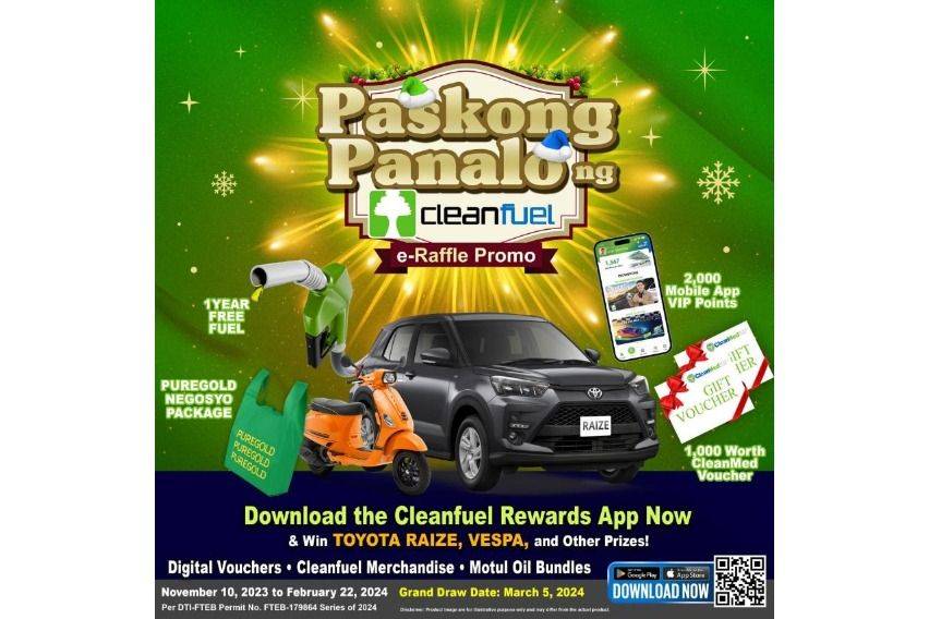 Cleanfuel Paskong Panalo promo