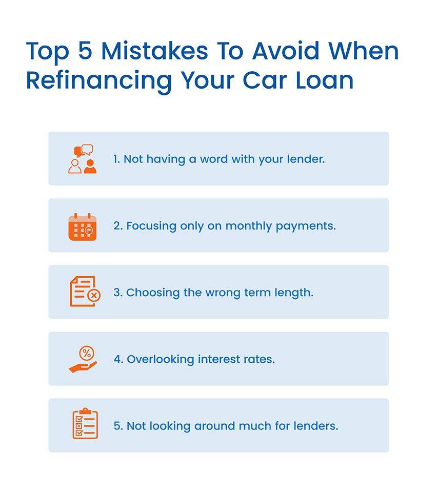 Car loan refinancing mistakes to avoid