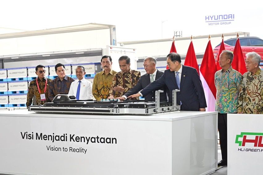 Presiden Jokowi Resmikan Pabrik Sel Baterai Hyundai dan LG Pabrik sel baterai Hyundai