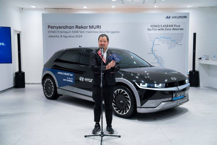 Tempuh Perjalanan Lintas ASEAN, Hyundai Ioniq 5 Diganjar Rekor MURI