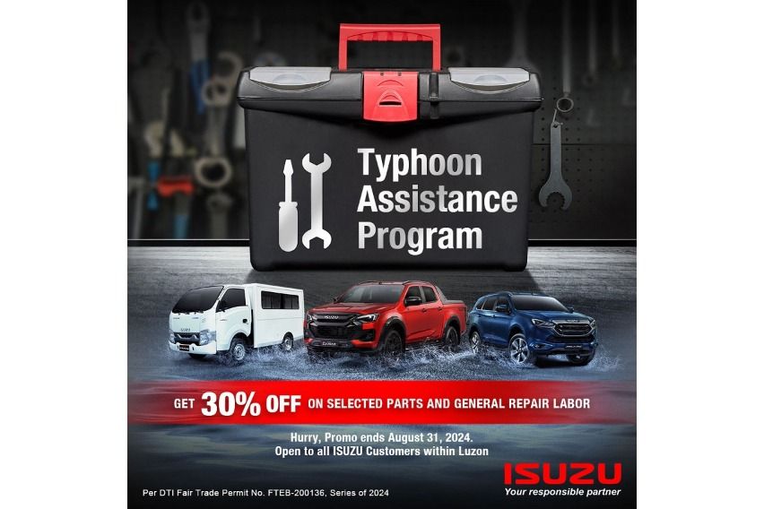 IPC launches Typhoon Assistance Program to help Carina-stricken vehicle owners Isuzu-Typhoon-Assistance-Program
